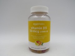 Amazon Basics Vitamin D3 2000 IU Gummies 160 Total Count EXP 01/2028