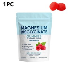 1-3X Bisglycinate Magnesium 60 Gummies with 400mg Magnesium Bisglycinate Chelate