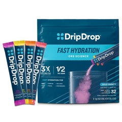 DripDrop Hydration Packets Bold Variety Pack Single Serve Electrolytes Powd…
