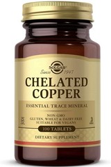 Solgar Chelated Copper 100 Tablets