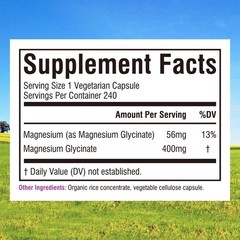 Innate Vitality Magnesium Glycinate 400mg, Non Buffered 240 Count (Pack of 1)