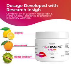 Hallosmine Diosmin + FREE Varicose Veins Cream | Circulation and Vein Support