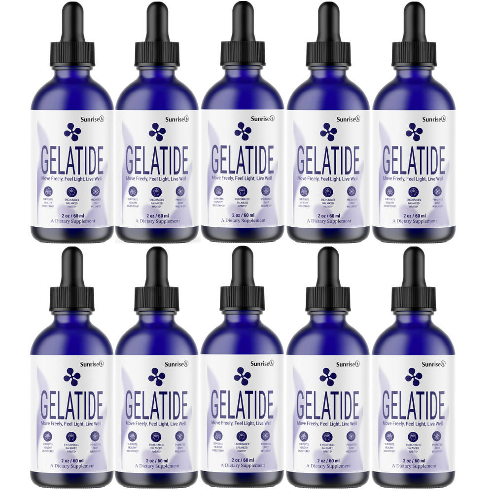 Gelatide Drops For Healthy Digestion, Metabolism Support Genuine 10 Bottles