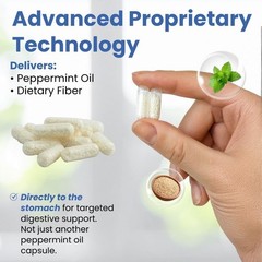 GutCalm IBS Relief Peppermint Oil Capsules Bloating Gas Constipation Comfort