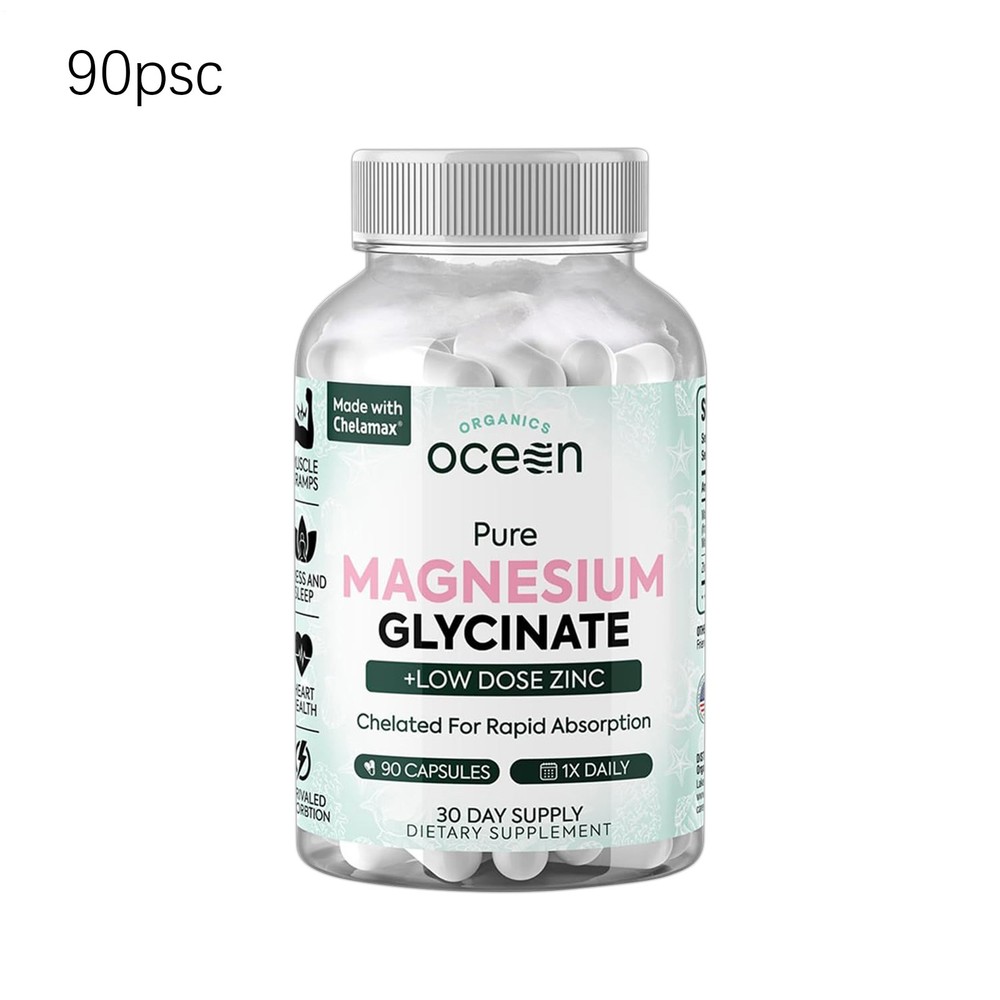 1 Pack Organics Ocean Pure Magnesium Glycinate Low Dose Zinc Chelated 90 Capsule