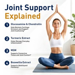 Glucosamine Chondroitin Turmeric MSM Triple Strength Joint Support 1500mg