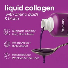 Rejuvicare Liquid Collagen Beauty Formula with Amino Acids, Protein and Biotin,