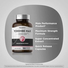 Yohimbe Men & Women Performance Energy Production Workout Support, 180 Capsules