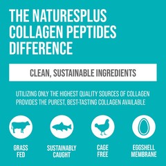 Nature’s Plus Collagen Peptides Powder 1.3 lbs / 588 g Each (Pack of 2)