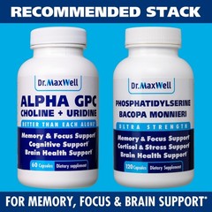Alpha GPC 600mg + Uridine – Choline Enhancer, Soy Free, No Fillers, 60 Pills