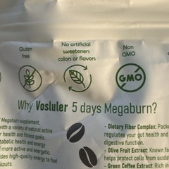 LOT OF 5 BAGS ! Vosluler FIVE DAYS MEGABURN Healthy Physique FIVE ONE LB BAGS!