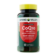 Spring Valley Rapid-Release CoQ10 Dietary Supplement Softgels for Heart Healt…