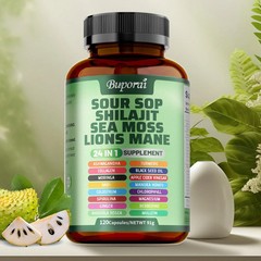 24 in 1 Soursop Complex Capsules Antioxidant Whole Body Wellness 60 Day Supply
