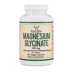 Magnesium Glycinate 400mg, 180 Capsules (Vegan Safe, Third Party Tested, Gluten