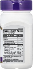 60 Count Flaxseed Oil 1000 mg Softgels – No Artificial Ingredients, Heart Health