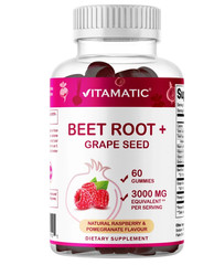 Vitamatic Beet Root Gummies 3000 mg Equivalent Per Serving – 60 Gummies