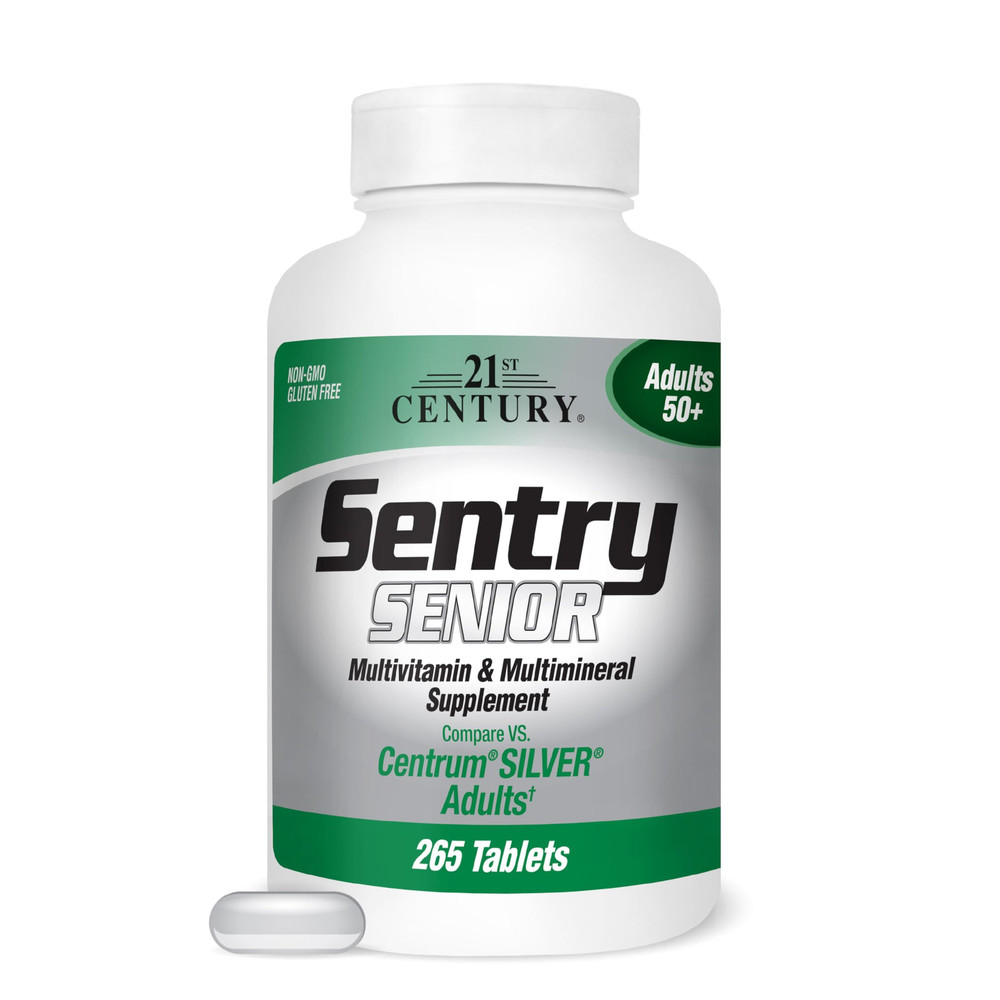 21st Century Sentry Senior Tablets, 265 Count 265 (Pack of 1), No Color