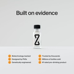 ZBiotics Pre Alcohol Probiotic Drink 12 Pack 0.47oz Bottles Travel Friendly