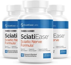 3 Pack SciatiEase Labs Sciati Ease Sciatic neural Formula 120 Cap NEW ! Exp 2027