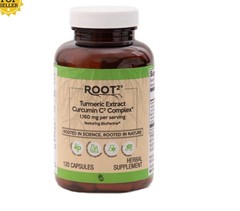 ROOT2 Turmeric Ext Curcumin C3 Complex Featuring BioPerine — 1160 mg 120 Caps
