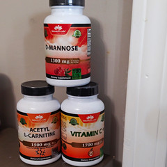 NaturaLife Labs D-Mannose 1300mg + ALC 1500mg + Vitamin C 1700mg 3 Bottles
