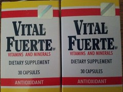 TWO PACK VITAL FUERTE VITAMINS & MINERALS 30 CAPSULES/ DIETARY SUPPLEMENT