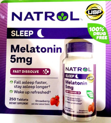Natrol MELATONIN 5 mg 250 Fast Dissolve Tablets Sleep Aid Exp 08/2025