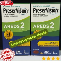 2-Pack PreserVision AREDS 2 210Ct Mini Soft Gels Eye Vitamins Exp 12/2028