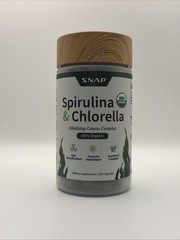 Snap Supplements Spirulina & Chlorella Organic Dietary Sup 120 Capsules