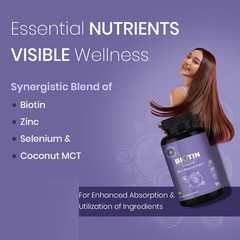Biotin Vitamin B7 Tablets for Hair Growth ,Skin & Nail & health wellness 90 Tabs