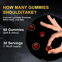 vitadrive Himalayan Shilajit Gummies for Men & Women, Gluten-Free, 60 Gummies