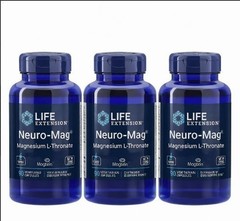 3 PACK Neuro-Mag Magnesium L-Threonate from 2000 mg Magtein – Life Extension US