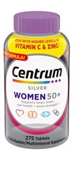 Centrum Silver, Women 50+, Multivitamin, 275 Tablets, Complete Daily Supplement.