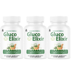 GlucoElixir Pro Blood Health Support Maximum Strength Official- 3 Bottles