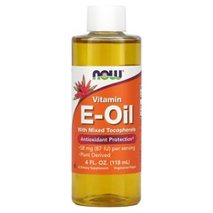 Now Foods Natural E-Oil Antioxidant Protection 4 fl oz 118 ml GMP Quality