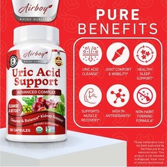 Uric Acid Support – Cleanse & Detox, Balance, Kidney Support – For Gout Relief
