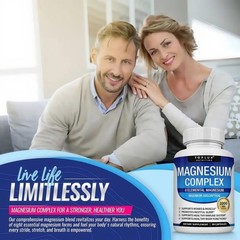 TopLux Magnesium Complex 1000mg, 7 Types ,Muscle & Bone for Sleep 90 Capsules