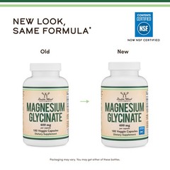 Magnesium Glycinate 400mg for Relaxation, Recovery + 180 Count, No Color