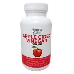 Apple Cider Vinegar Pills 500mg 90 Caps Wellness Garden ACV EXP: 04/2027