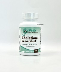 Peak Pure & Natural Peak Chelation + Resveratrol (90 Caps) Sealed 2/28