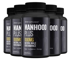 (5 Pack) Manhood Plus Capsules Support for Enhanced Energy & Vitality (60Caps)