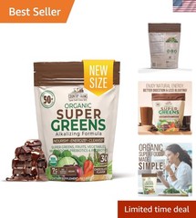 Super Greens Chocolate Flavor, 50 Organic Super Foods, USDA Organic Drink Mix…