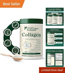 Great Lakes Wellness Collagen Peptides Powder – Supports Aging, Skin, Hair, N…