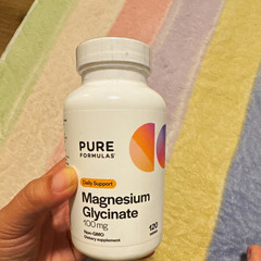 Pure Formulas Magnesium Glycinate 100 mg Tablets Non-GMO 120 Ct