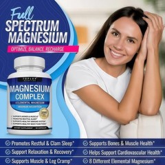 TopLux Magnesium Complex 1000mg, 7 Types ,Muscle & Bone for Sleep 90 Capsules–