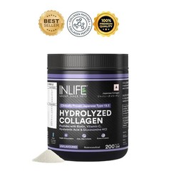 IN.LIFE Hydrolyzed Collagen Peptides Powder 200g Type 1 & 3 Skin Hair