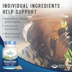 RidgeCrest Herbals SinusClear Complete Formula for Sinus and Nasal Health wit…