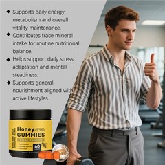 Honey Gummies For Men Vitality Amplifier Manuka Honey Gummies 60 Counts