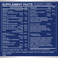 Multivitamin Softgels for Men & Women, Daily Vitamin Mineral 120 Soft Capsules