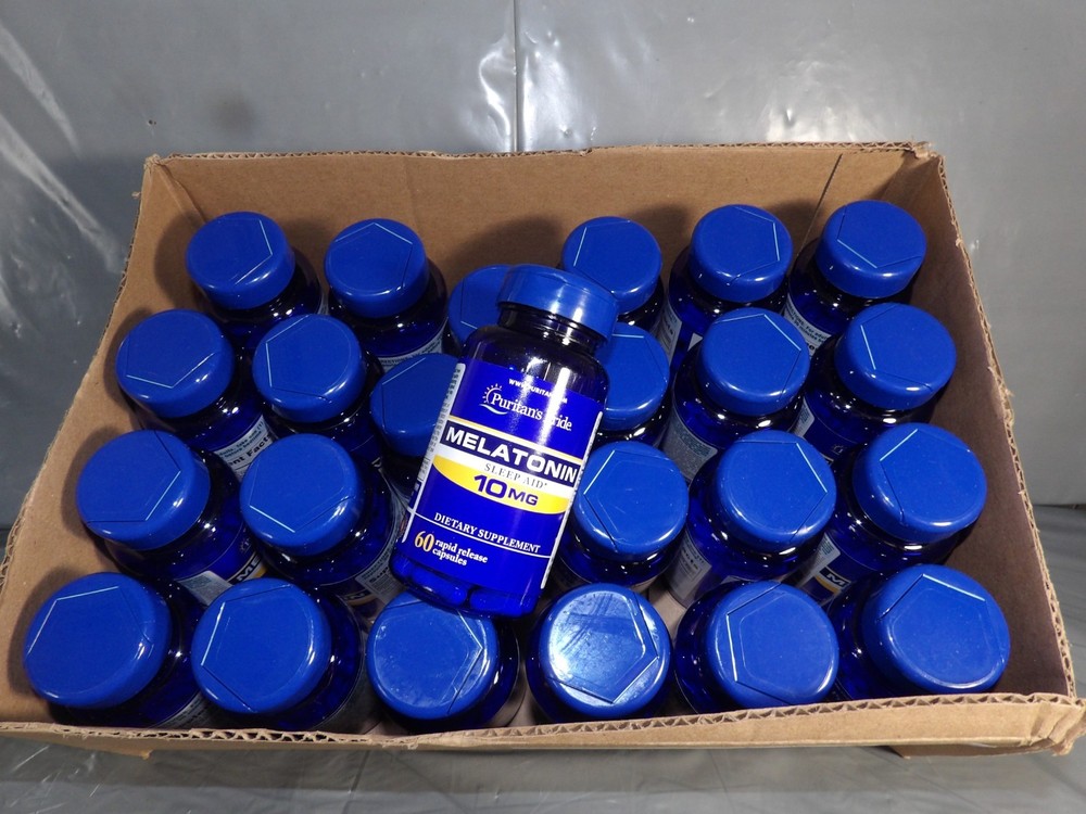 24 Pack Melatonin 10mg Puritan’s Pride Premium Super Strength Sleep Aid LOT BULK